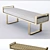 Sleek Metal Profile Bench 3D model small image 2
