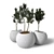 Contemporary Modular Round Concrete Planter 3D model small image 1