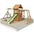 Saratoga Wood Swing Set 3D model small image 1