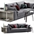 Argo Gray Sofa - Elegant Design by Mauro Lipparini 3D model small image 1