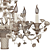 Elegant F&L Bronze Crystal Chandelier 3D model small image 3