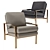 Elegant Milo Baughman Leather Chair 3D model small image 1