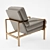 Elegant Milo Baughman Leather Chair 3D model small image 2