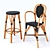 Classic French Bistro Seating 3D model small image 1
