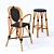Classic French Bistro Seating 3D model small image 2