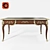 Elegant Antique Writing Desk 3D model small image 1