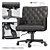 Luxury Leather Tufted Armchair 3D model small image 1