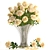 Elegant White Rose Bouquet 3D model small image 1