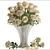 Elegant White Rose Bouquet 3D model small image 3