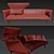 Italian Luxury Lovy Sofa 3D model small image 2