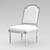 Elegant Colette Dining Chair 3D model small image 3