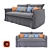 Luxury Clarke Sofa | Italian Design 3D model small image 1