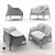 Elegant Tiffany Chair by Tonin Casa 3D model small image 2