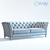 Luxury Leather Tufted Sofa 3D model small image 3