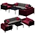 Contemporary AC Lounge Set 3D model small image 1