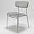 Retro Chic FIFTIES Chair: Metal Frame with Elegant Velvet 3D model small image 3