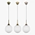 81303x Globo Lightstar Pendant - Bronze/Gold/Champagne 3D model small image 1