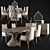 Elegant Juliet Dining Set 3D model small image 1