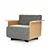 Modern Pebble Chair 3D model small image 1