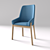 Safia Grey Polyester Dining Chair 3D model small image 1