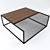 Elegant Wood & Metal Coffee Table 3D model small image 1