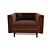 Elegant Chelsea Armchair with Pillow 3D model small image 2