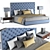 Sleek Modern Bed 3D model small image 1