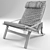 Mid Century PB 10 Lounge Chair 3D model small image 2