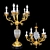 Italian Chandelier Arizzi 445/6 + Table Lamp 445/6/L 3D model small image 2