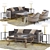 Modern Ice Breaker Sofa Set 3D model small image 2