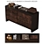 Wyeth Split Bamboo Dresser: Exquisite African-inspired Luxury 3D model small image 1