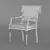 Elegant Eva Arm Chair: Timeless Design 3D model small image 3