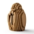 Smiling Wooden Buddha 3D model small image 1
