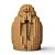 Smiling Wooden Buddha 3D model small image 2