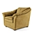 Streamline Muscat Armchair: Stylish and Comfy 3D model small image 2