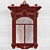Traditional Russian Wooden Carved Window 3D model small image 1