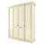 Siena Avorio 3-Door Wardrobe: Spacious and Stylish 3D model small image 1