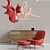 Fortune Collection: Lounge Chair, Credenza, Clock Radio, Art Neon & Balloons 3D model small image 1