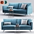 Modern Osaka Sofa: Stylish & Comfortable 3D model small image 1