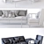 Bernhardt Palisades Sofa Set: Sofa and Chair 3D model small image 3
