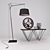 Elegant Console Set: Icons Console, Tina Floor Lamp, San Lazar Mirror & Vases 3D model small image 3