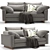 Ultimate Comfort: West Elm Harmony Sofa 3D model small image 1