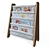 Versatile Book Display Stand - Kid-friendly Organization 3D model small image 1