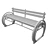 Two-Tone Bench: Stylish Seating 3D model small image 3