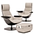 Coalesse Massaud Lounge Chair and Ottoman 3D model small image 1