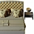 Vintage Classic Bed with Tufted Headboard 3D model small image 3