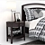 Sleek Charcoal Queen Bed Ensemble 3D model small image 2