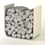 Metal Firewood Log Holder: Stylish & Practical 3D model small image 3