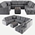 MasterMebel Spilberg - Elegant Turbosmooth Sofa 3D model small image 1