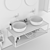 Glam Round Ceramic Washbasin 3D model small image 3